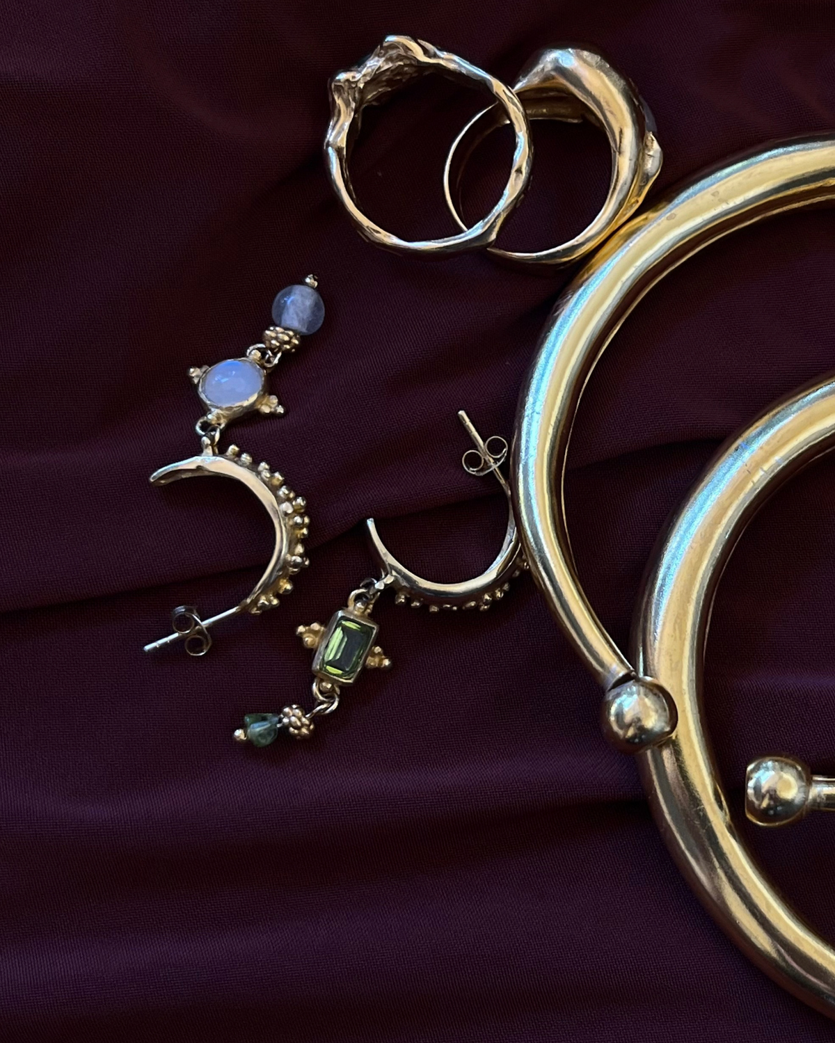 NUMA crescent earrings